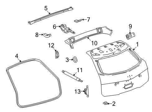 2012 Cadillac CTS Lift Gate Diagram