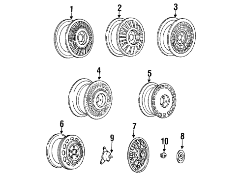 1988 Cadillac Seville Lock Nut, Red Diagram for 1634304