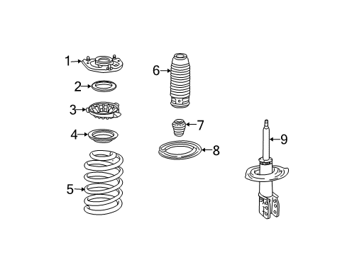 1998 Buick Park Avenue Struts & Components Diagram