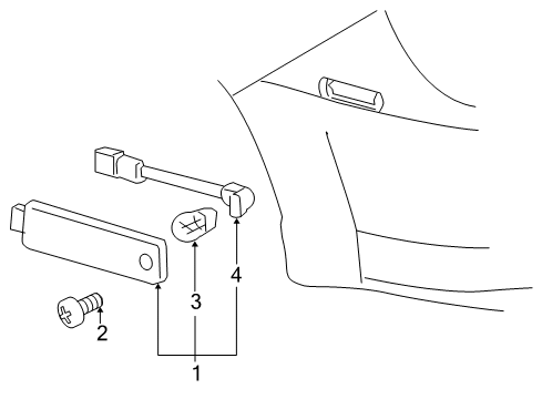 2006 Chevy Cobalt Side Marker Lamp, Driver Side Diagram for 25998289