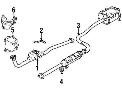 2000 Chevy Metro Catalytic Converter Mount Bracket Diagram for 30006316