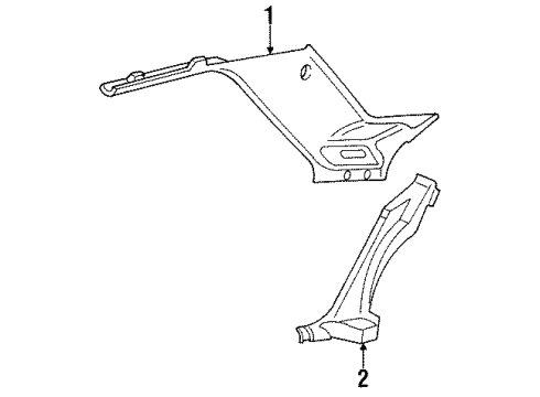 1991 Chevy Lumina Interior Trim - Quarter Panels Diagram 2 - Thumbnail