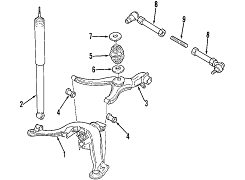 1999 Cadillac Catera Stabilizer Bar & Components Diagram 3 - Thumbnail