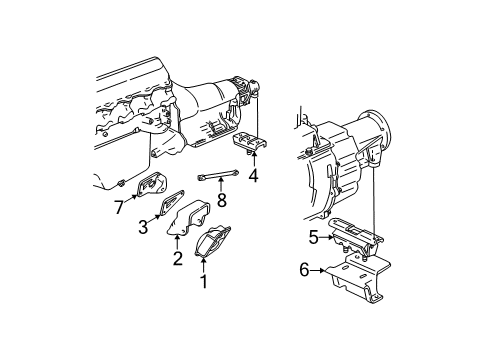 2000 Chevy C3500 Engine & Trans Mounting Diagram 2 - Thumbnail