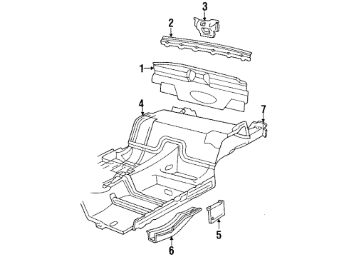 1992 Pontiac Firebird Rear Body Diagram