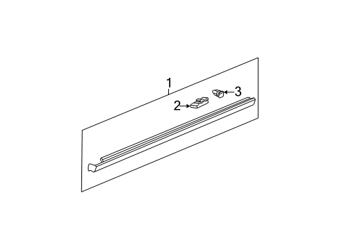 2005 Cadillac DeVille Exterior Trim - Pillars Diagram