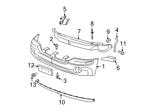 2007 GMC Envoy Spacer, Driver Side Diagram for 12335949