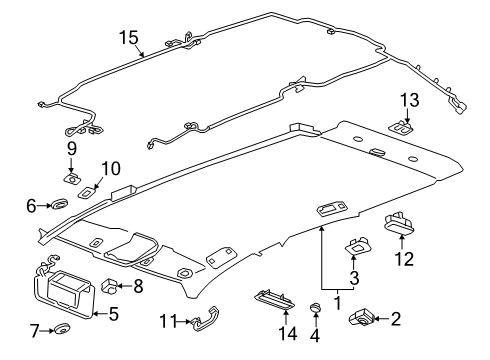 2025 Chevy Equinox Interior Trim - Roof Diagram