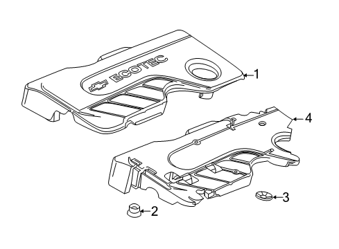 2018 Chevy Cruze Engine Appearance Cover Diagram 2 - Thumbnail