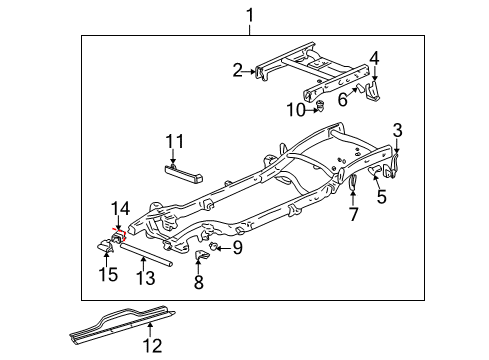 2007 Chevy Silverado 1500 Classic Frame & Components Diagram 3 - Thumbnail