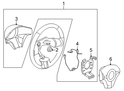 2007 Pontiac Solstice Steering Wheel & Trim Diagram 2 - Thumbnail