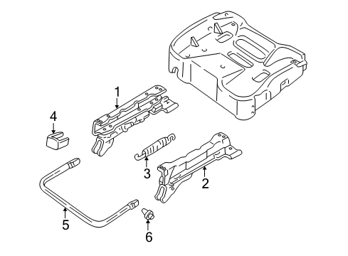 1999 Oldsmobile Alero Seat Track, Inner Passenger Side Diagram for 22604911