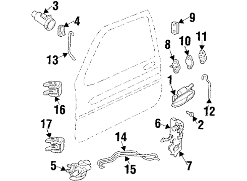 2001 Pontiac Grand Prix Lock & Hardware Diagram
