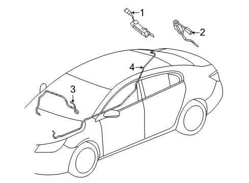 2011 Buick Regal Antenna Cable Diagram for 19118810