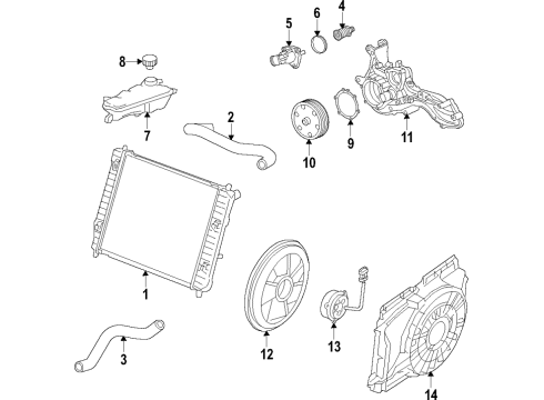 2016 Cadillac CTS Cooling System Diagram