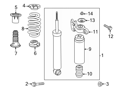2025 Chevy Blazer Shocks & Components Diagram