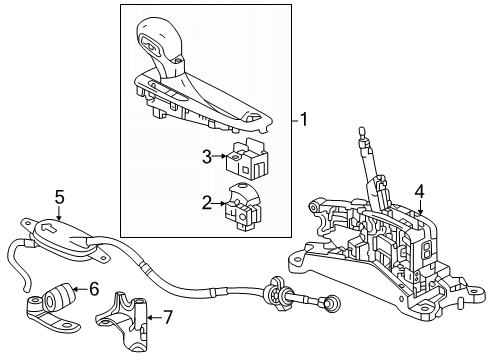 2025 Buick Envista Knob, Transmission Control Lever Diagram for 60008167