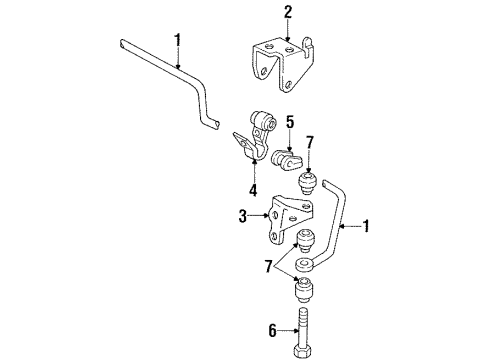 1997 Buick LeSabre Stabilizer Bar & Components Diagram 4 - Thumbnail