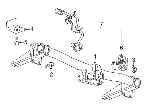 2025 GMC Acadia Harness, Towing, Rear Diagram for 26491400