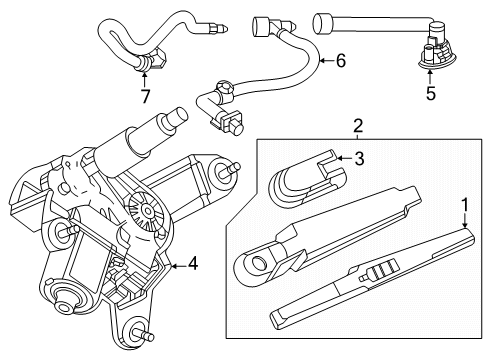 2024 Chevy Traverse Wiper & Washer Components Diagram