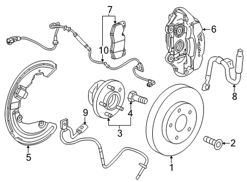 2020 Cadillac CT4 Brake Components Diagram 3 - Thumbnail