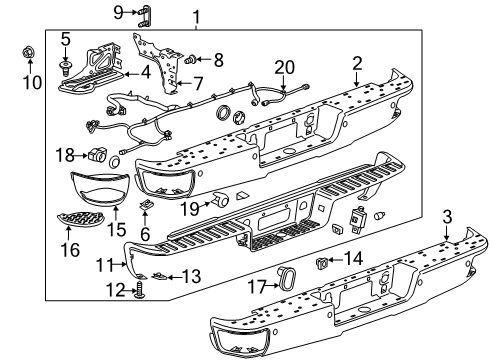 2016 Chevy Silverado 1500 Anchor Plate Diagram for 11609856