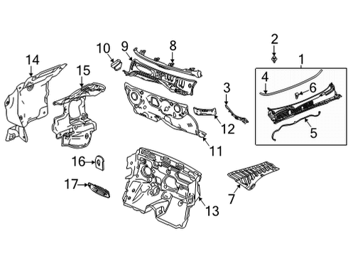 2023 Buick Encore GX Cowl Diagram