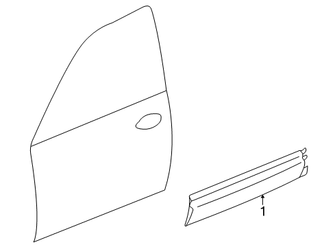 2005 Buick Rainier Exterior Trim - Front Door Diagram