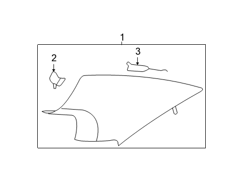 2009 Chevy Malibu Interior Trim - Quarter Panels Diagram 2 - Thumbnail