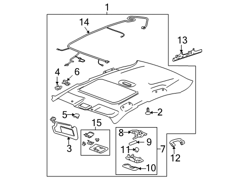 2008 Chevy Impala Grip Handle Bracket, Driver Side Diagram for 22783044