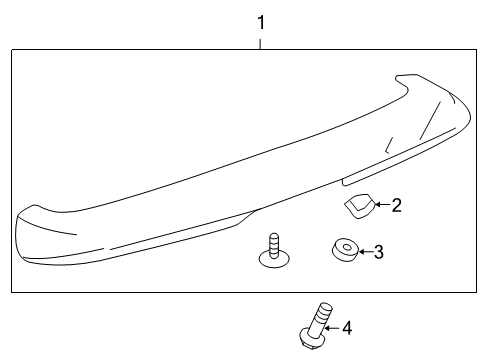 2014 GMC Terrain Spoiler, Rear Diagram for 20823736