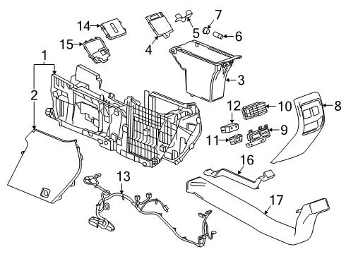 2025 Cadillac XT4 Seat Heat Switch, Jet Black Diagram for 86579237
