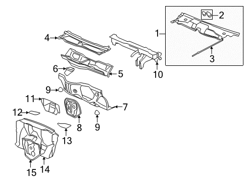 2007 Saturn Vue Cross Bar Diagram for 25795208