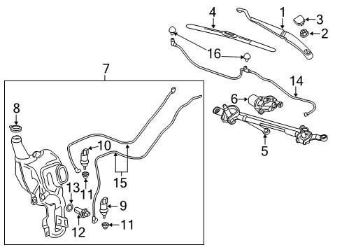 2018 Cadillac XT5 Wipers Diagram