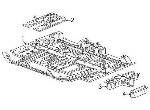 2025 Buick Enclave Floor & Rails Diagram