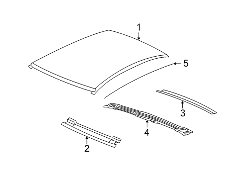 2007 Saturn Aura Roof & Components Diagram 3 - Thumbnail