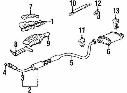 1995 Buick Skylark Muffler & Pipe Diagram for 22593884