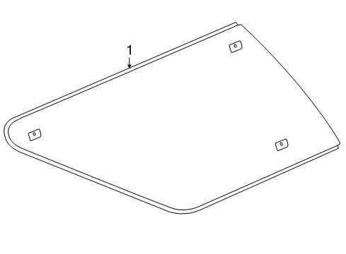 2009 Cadillac SRX Glass & Hardware - Quarter Panel Diagram