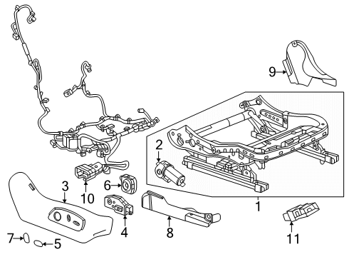 2025 Chevy Equinox EV Lumbar Control Seats Diagram