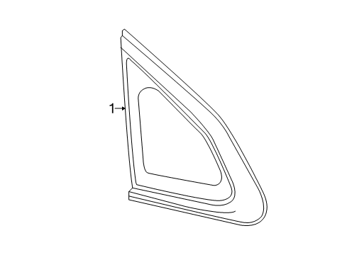 2025 Chevy Malibu Glass & Hardware - Quarter Panel Diagram