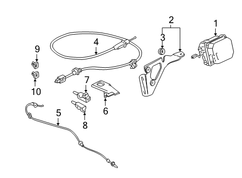 2003 Cadillac DeVille Brake Switch Diagram for 25668878