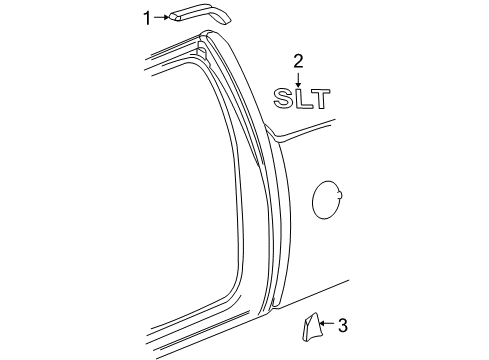 2008 Chevy Silverado 2500 HD Exterior Trim - Cab Diagram