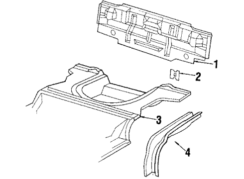 1984 Oldsmobile Firenza Rear Body & Floor Diagram