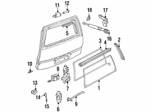 1993 Oldsmobile Silhouette Support Cylinder Diagram for 10273532