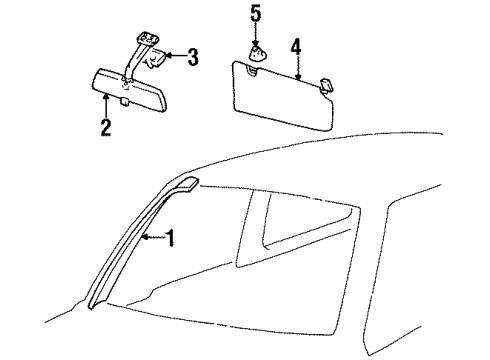 1998 Chevy Tracker Interior Trim - Top Diagram