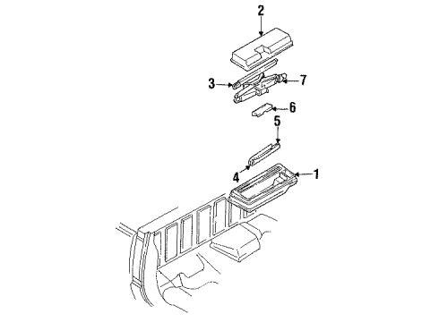 1991 Chevy C1500 Interior Trim - Cab Diagram 3 - Thumbnail