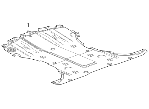 2025 Cadillac LYRIQ Under Cover & Splash Shields Diagram