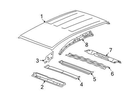 2006 Pontiac Torrent Front Side Rail, Inner Passenger Side Diagram for 19121103