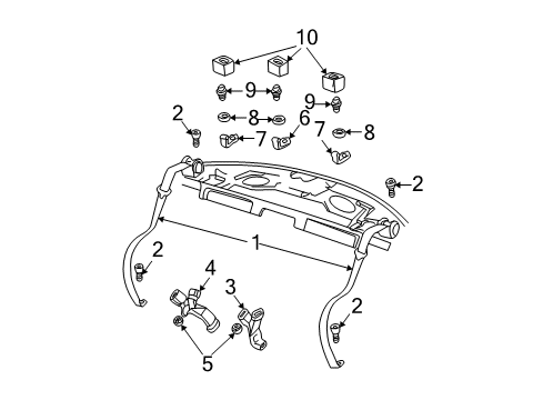 2005 Chevy Monte Carlo Rear Seat Belts Diagram