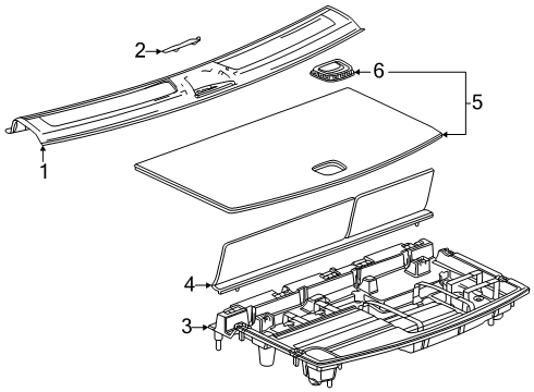 2025 Cadillac ESCALADE IQ Interior Trim - Rear Body Diagram